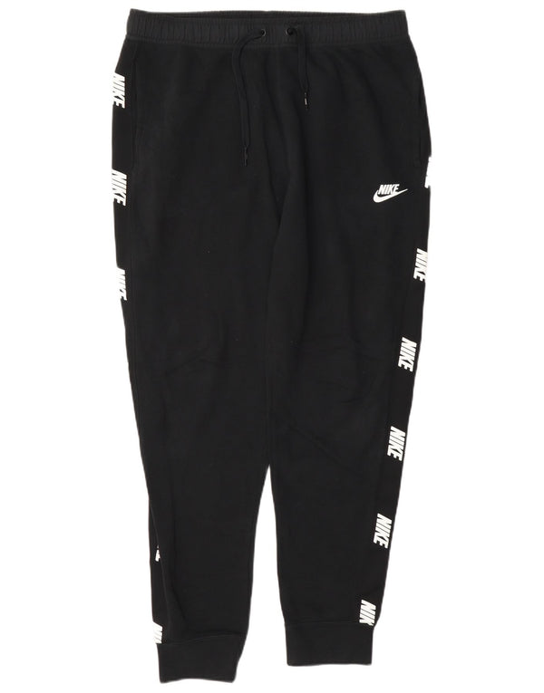 Ανδρική φόρμα γυμναστικής γραφική Nike, Joggers, μεσαίο μαύρο βαμβακερό