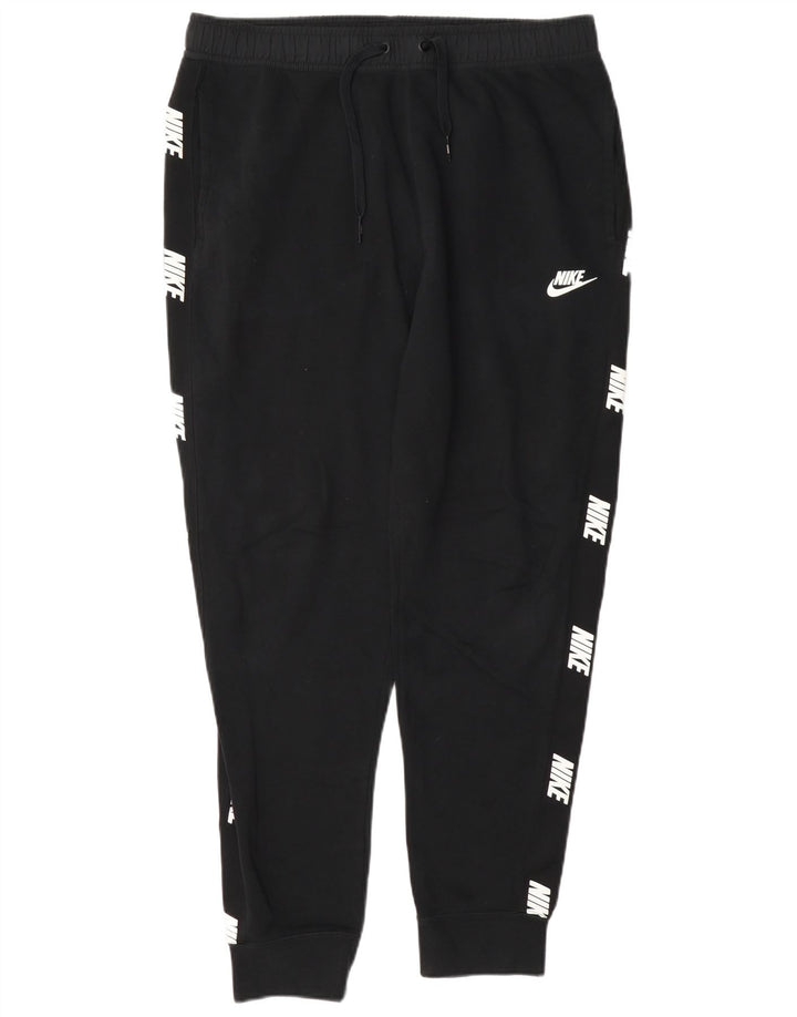 Ανδρική φόρμα γυμναστικής γραφική Nike, Joggers, μεσαίο μαύρο βαμβακερό