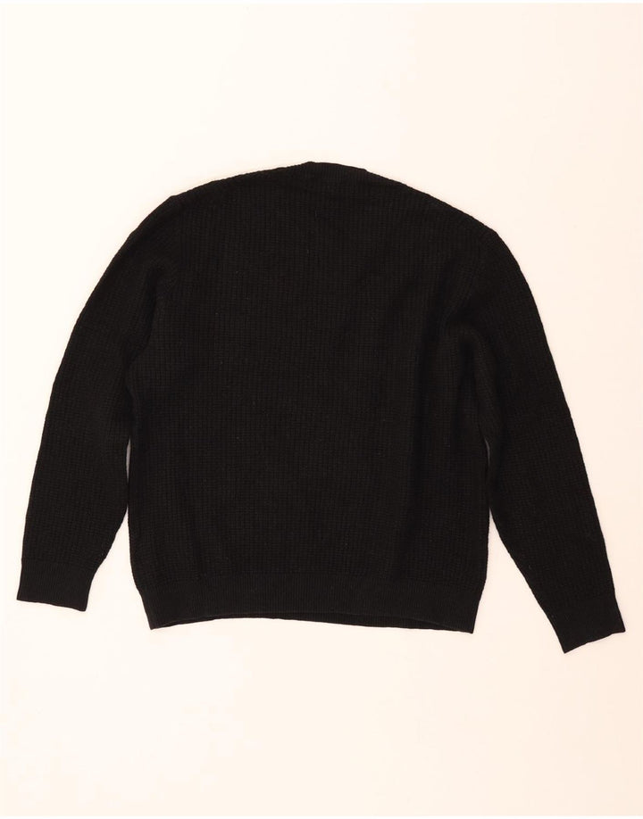Γυναικείο πουλόβερ REISS Crew Neck Jumper UK 20 2XL μαύρο βαμβακερό