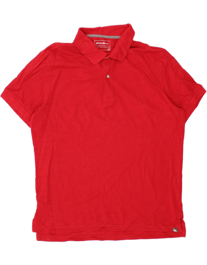 EDDIE BAUER Mens Polo Shirt Large Red Cotton Vintage Eddie Bauer and Second-Hand Eddie Bauer from Messina Hembry 