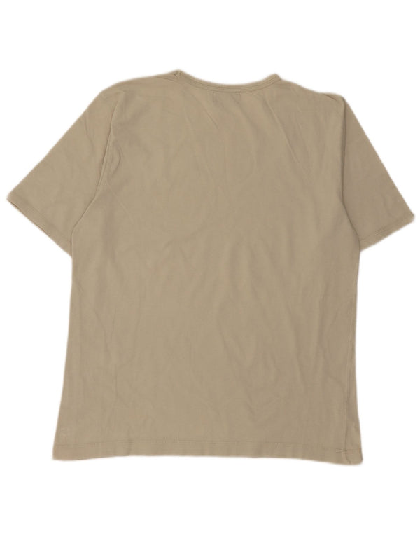Kappa Γυναικείο T-Shirt Top UK 14 Medium Beige βαμβακερό