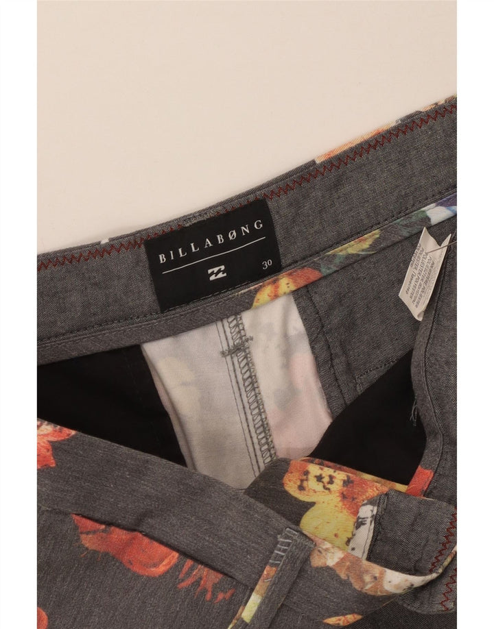 Ανδρικό σορτς Chino Billabong W30 Medium Grey Floral Polyester