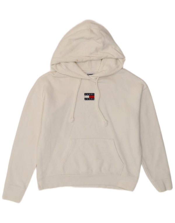Tommy Hilfiger Γυναικείο Hoodie Jumper UK 6 XS White Cotton