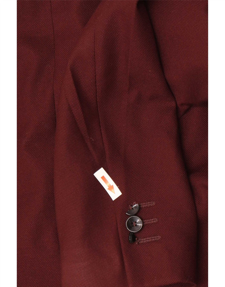 Zara Ανδρικό μπουφάν μπλέιζερ με 1 κουμπί EU 54 XL από πολυεστέρας μπορντό