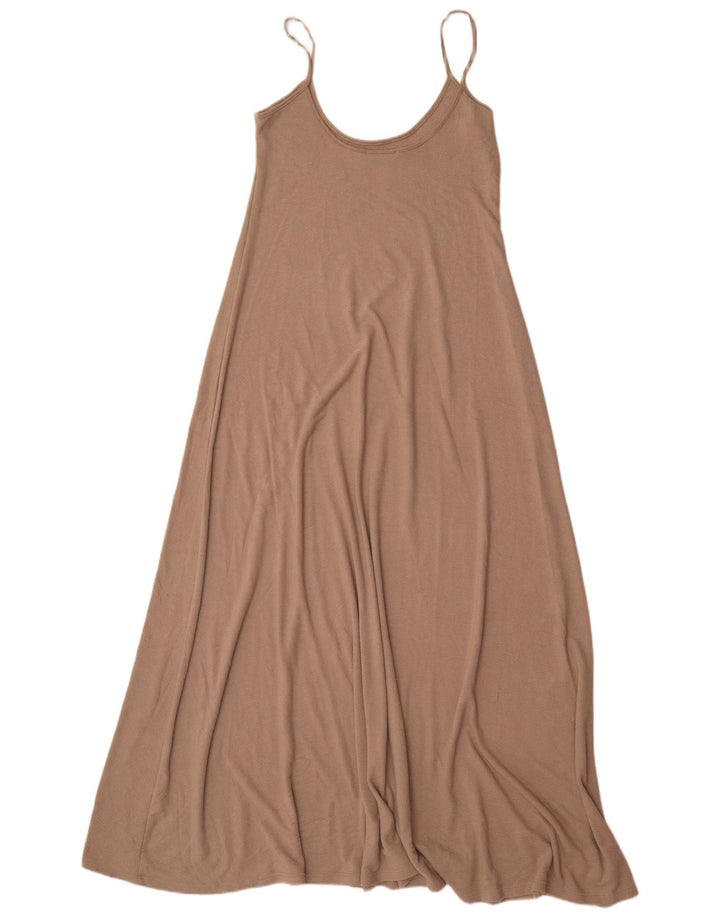 Zara Γυναικείο Maxi Sundress UK 12 Medium Beige Polyester