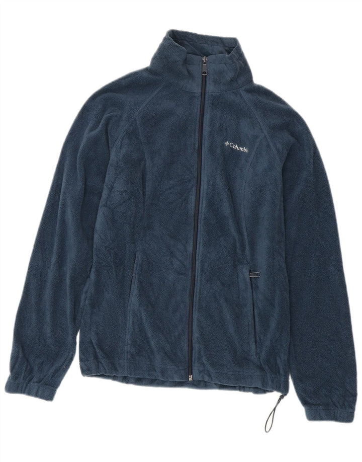 Columbia Γυναικείο Fleece Jacket UK 10 Small Navy Blue Polyester