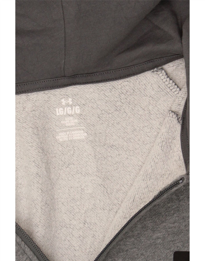 UNDER ARMOUR Mens Hoodie Jumper Large Grey Cotton Vintage Under Armour and Second-Hand Under Armour from Messina Hembry 
