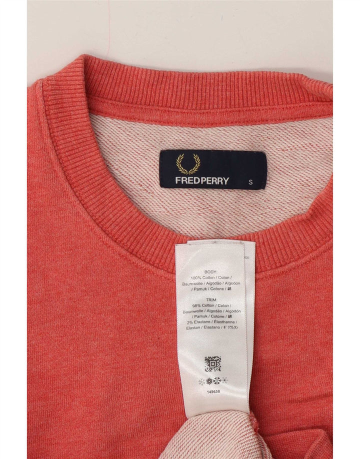 Fred Perry Ανδρικό γραφικό φούτερ Jumper Μικρό κόκκινο βαμβακερό