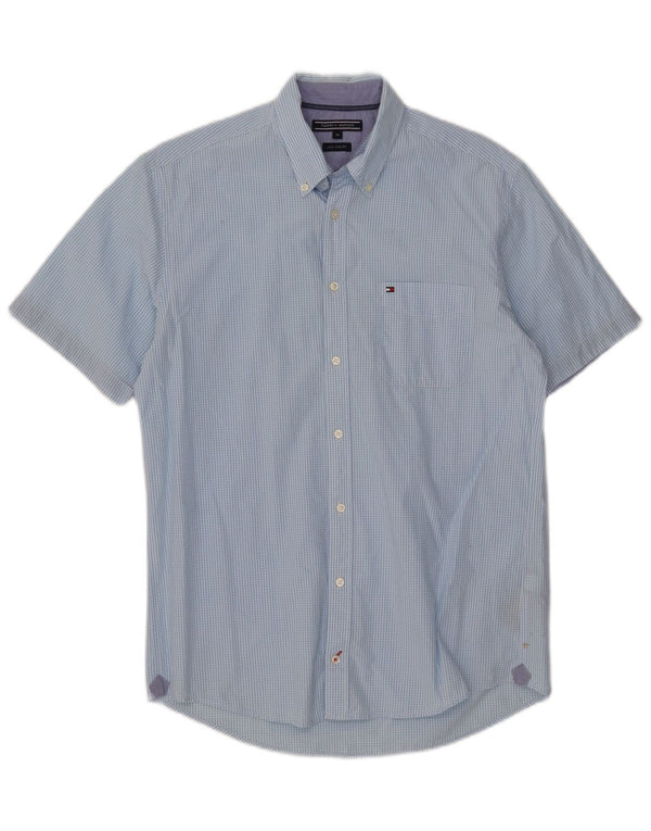 Ανδρικό κοντομάνικο πουκάμισο Tommy Hilfiger New York Fit Medium Blue Gingham
