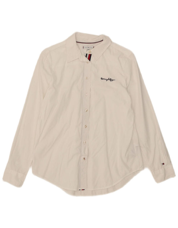 Tommy Hilfiger Γυναικείο Πουκάμισο UK 10 Small White από βαμβάκι