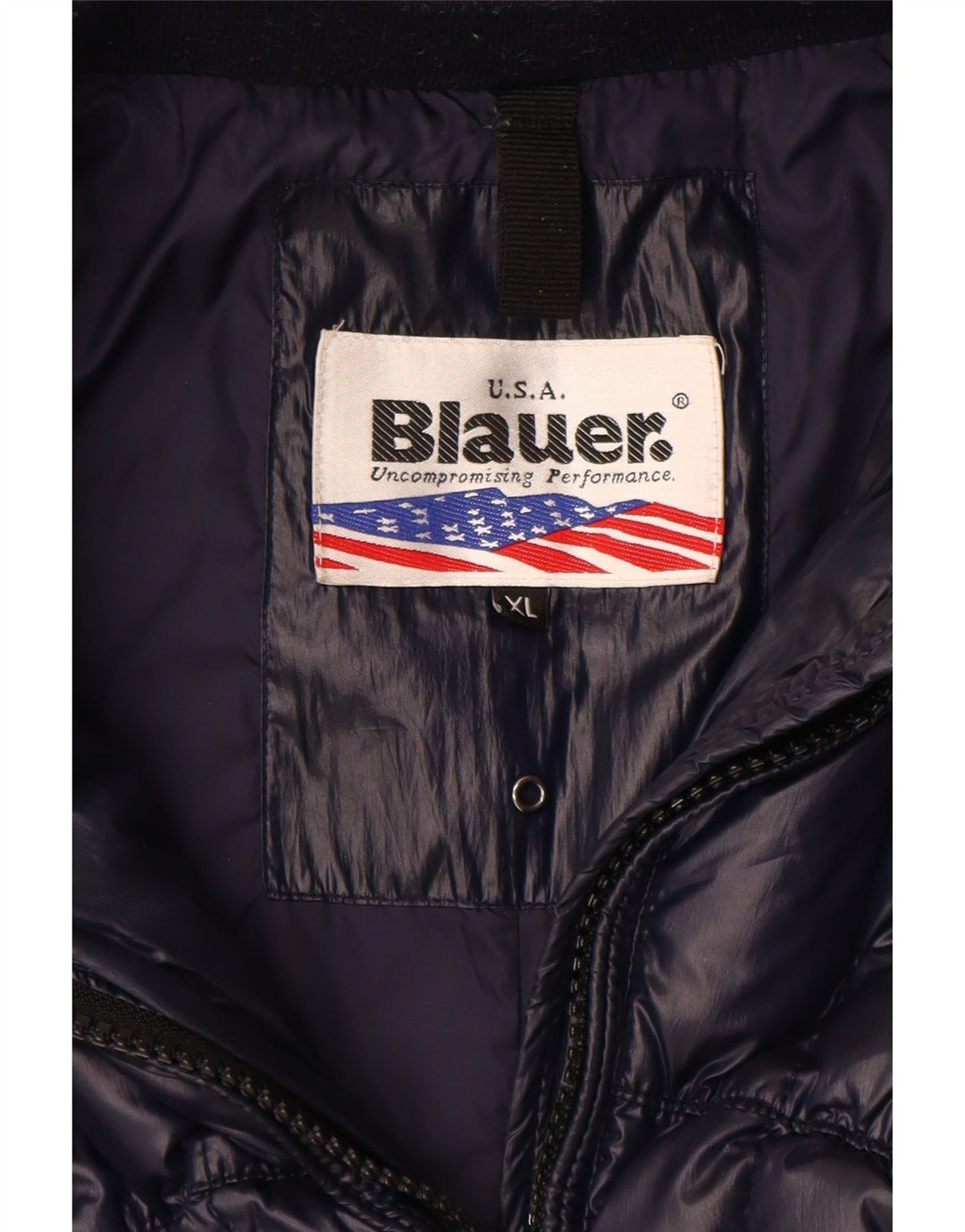 Blauer Γυναικείο παλτό UK 18 XL Navy Blue Polyester