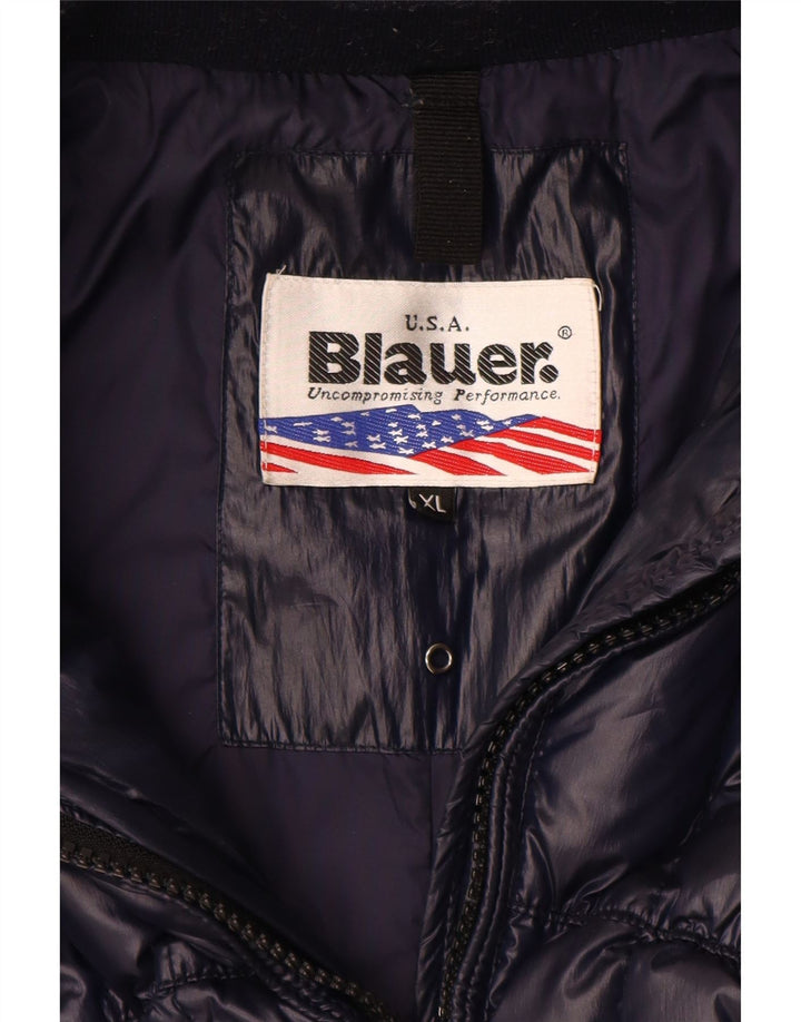 Blauer Γυναικείο παλτό UK 18 XL Navy Blue Polyester