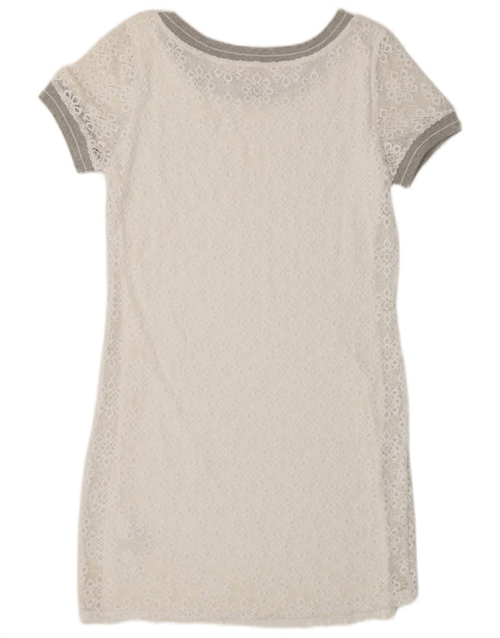 Γυναικείο φόρεμα με θήκη Desigual UK 14 Medium White Floral Polyamide