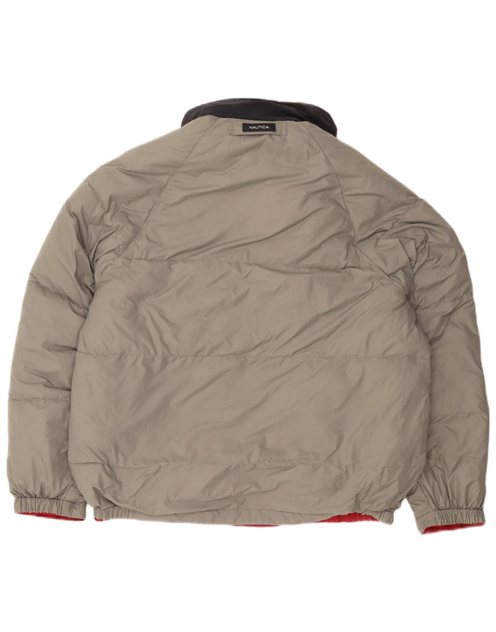 NAUTICA Ανδρικό αναστρέψιμο μπουφάν με κουκούλα UK 40 μεγάλο κόκκινο χρώμα