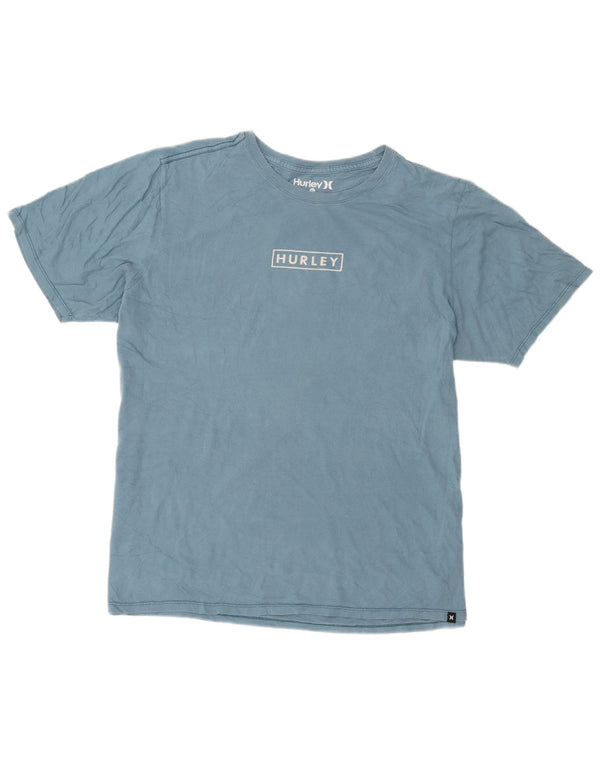 Ανδρικό γραφικό T-Shirt Hurley Top XL Blue Cotton