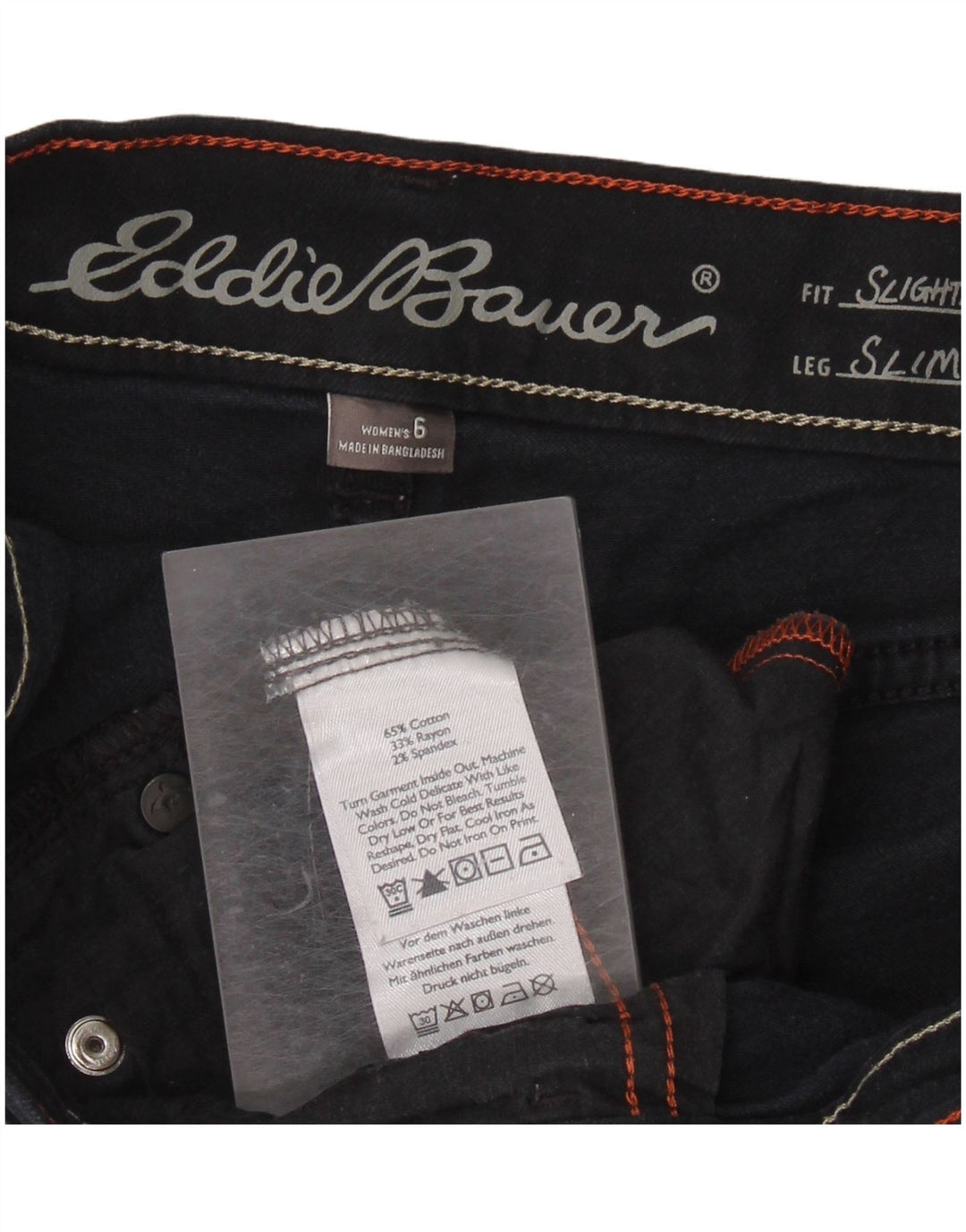 Eddie Bauer Γυναικείο Slim Jeans US 6 Medium W30 L29 Navy Blue Cotton