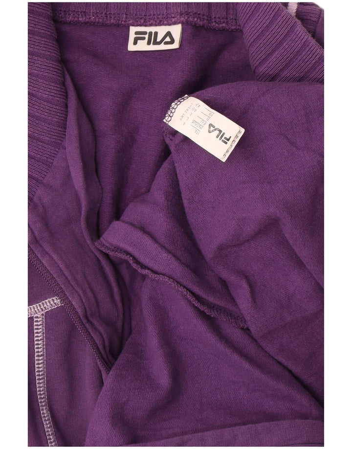 Fila Γυναικεία φόρμα Top Jacket UK 16 Large Purple Cotton
