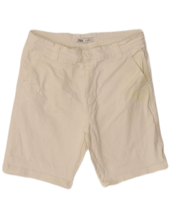 Zara Ανδρικό σορτς Chino EU 42 Large W32 Λευκό βαμβακερό