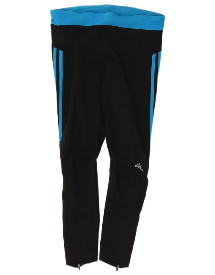 Γυναικείο κολάν ADIDAS Climalite UK 12 Medium Black Colourblock