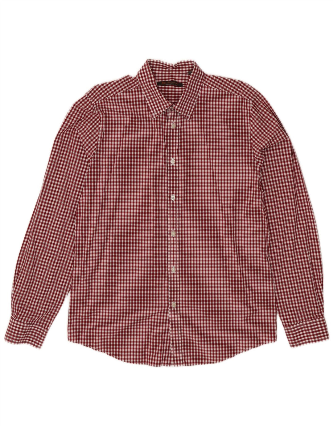 BEN SHERMAN Mens Shirt Large Red Check Cotton