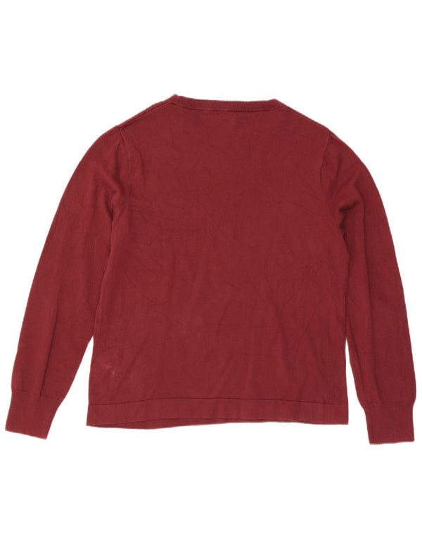 Γυναικείο πουλόβερ J. Crew Boat Neck Jumper UK 14 Large μπορντό βαμβακερό