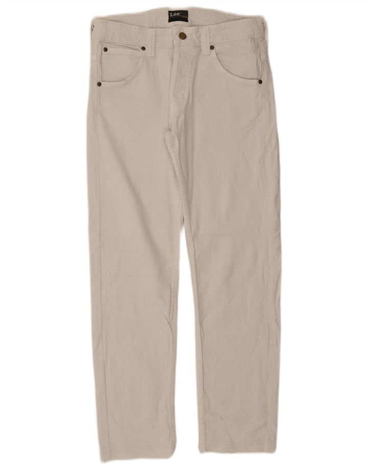LEE Γυναικείο Powell Slim Jeans W32 L27 Off White Βαμβακερό