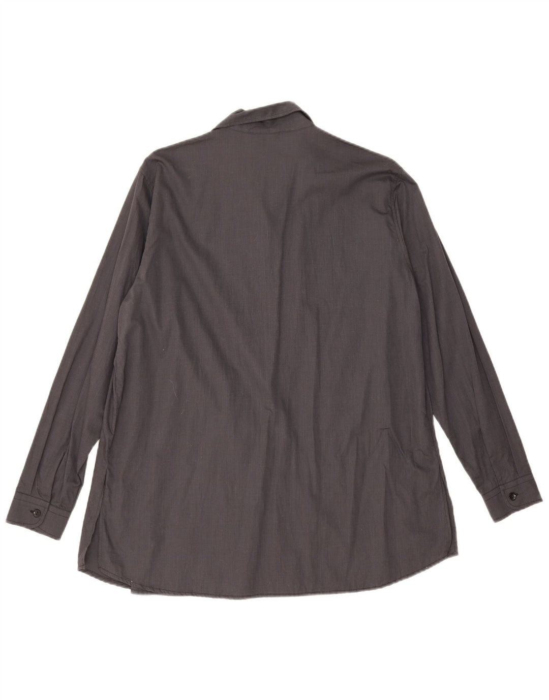 Benetton Γυναικείο πουκάμισο Oversized UK 10 Small Grey Cotton