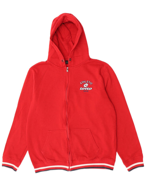 Γυναικείο πουλόβερ Lotto Zip Hoodie XL Κόκκινο βαμβακερό