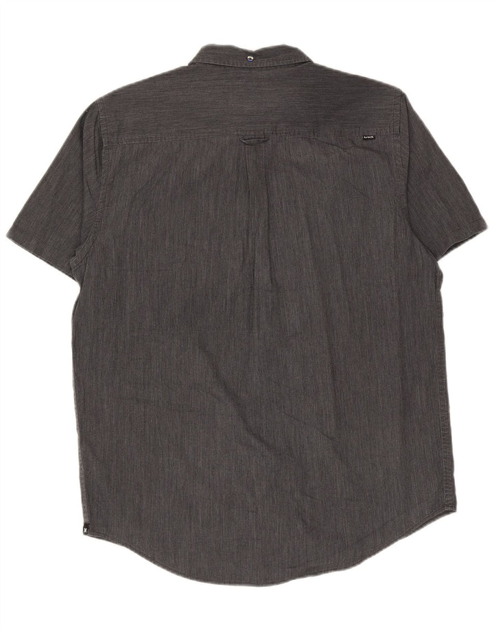 Ανδρικό κοντομάνικο πουκάμισο Hurley μεγάλο γκρι βαμβακερό