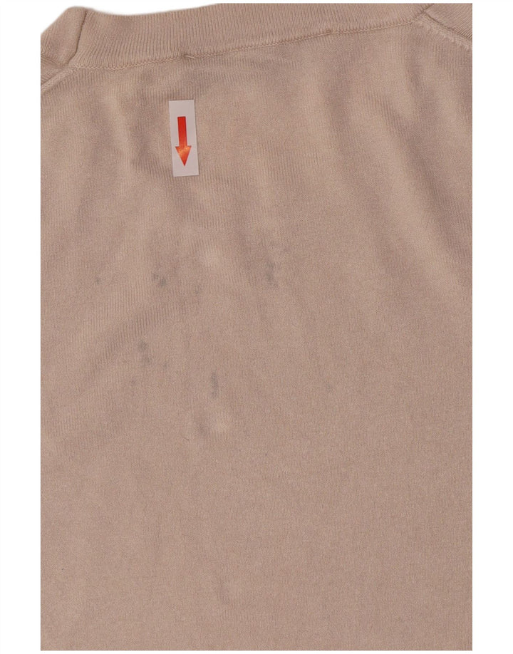 Zara Γυναικείο πουλόβερ με λαιμόκοψη UK 14 Large Beige