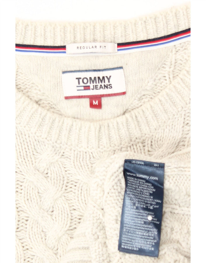 Ανδρικό πουλόβερ Tommy Hilfiger Regular Fit Crew Neck Jumper Μεσαίο λευκό