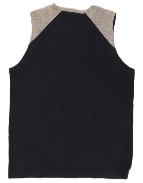 Ανδρικό γραφικό γιλέκο Champion Μικρό μπλε Navy Colourblock Βαμβακερό
