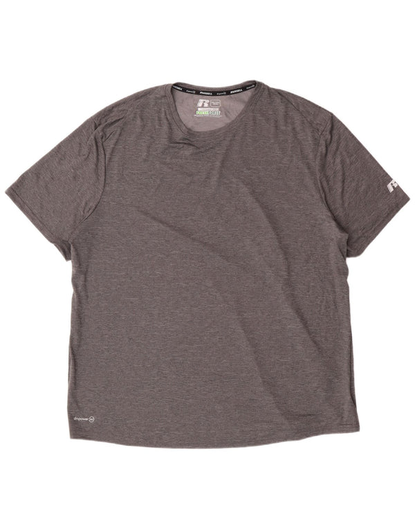 Russell Athletic Ανδρικό T-Shirt Top 2XL Grey Polyester Sports