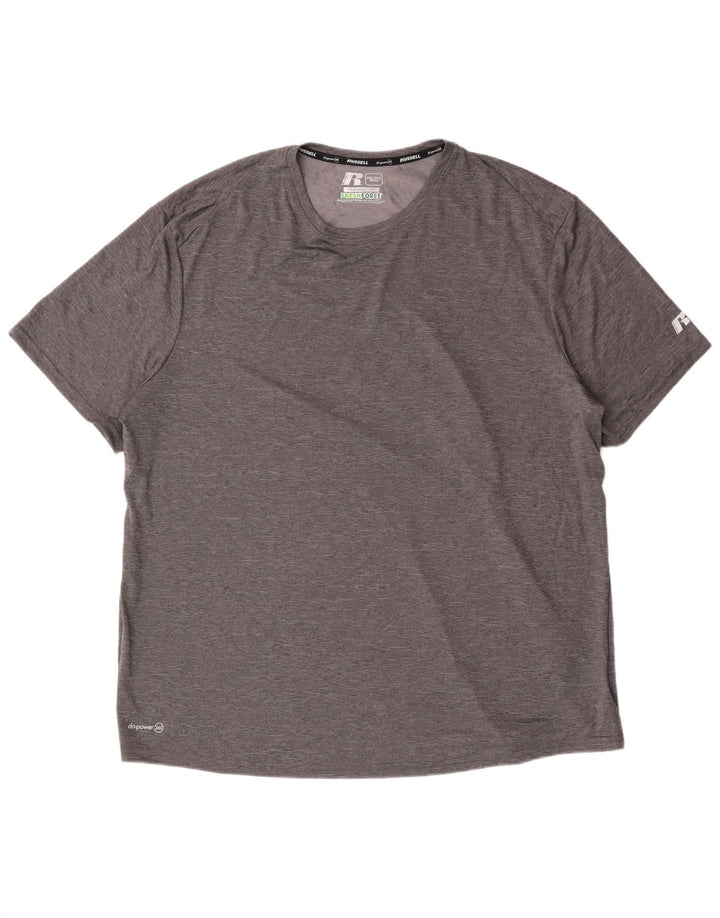 Russell Athletic Ανδρικό T-Shirt Top 2XL Grey Polyester Sports
