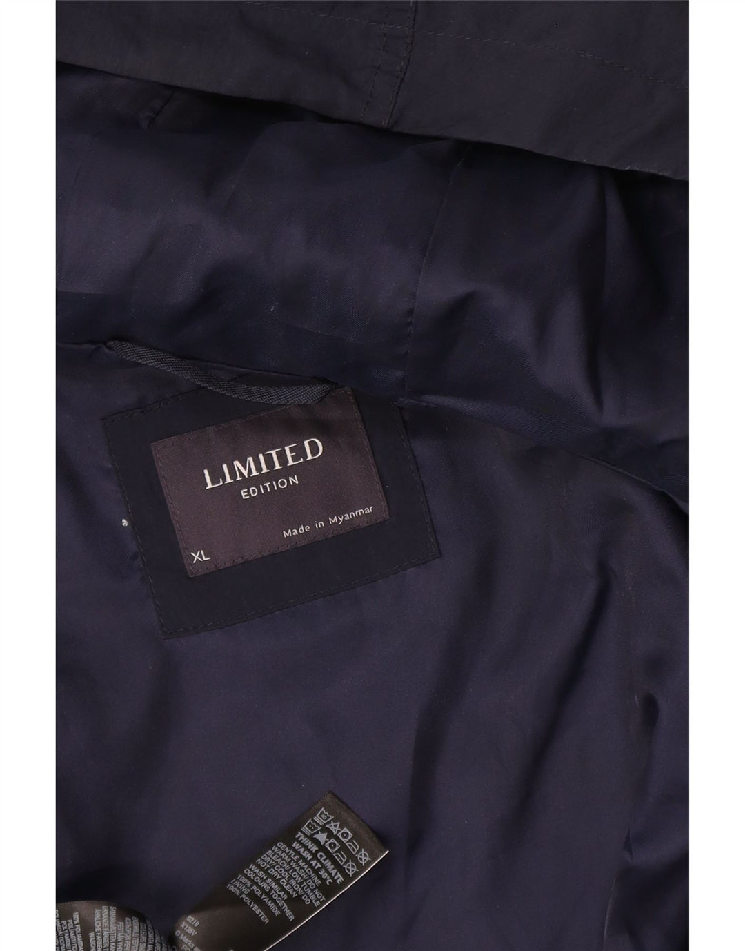 Ανδρικό μπουφάν βροχής Marks & Spencer UK 42 XL Navy Blue Polyester