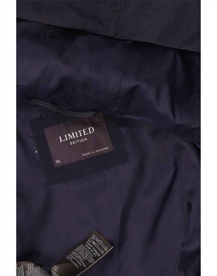 Ανδρικό μπουφάν βροχής Marks & Spencer UK 42 XL Navy Blue Polyester