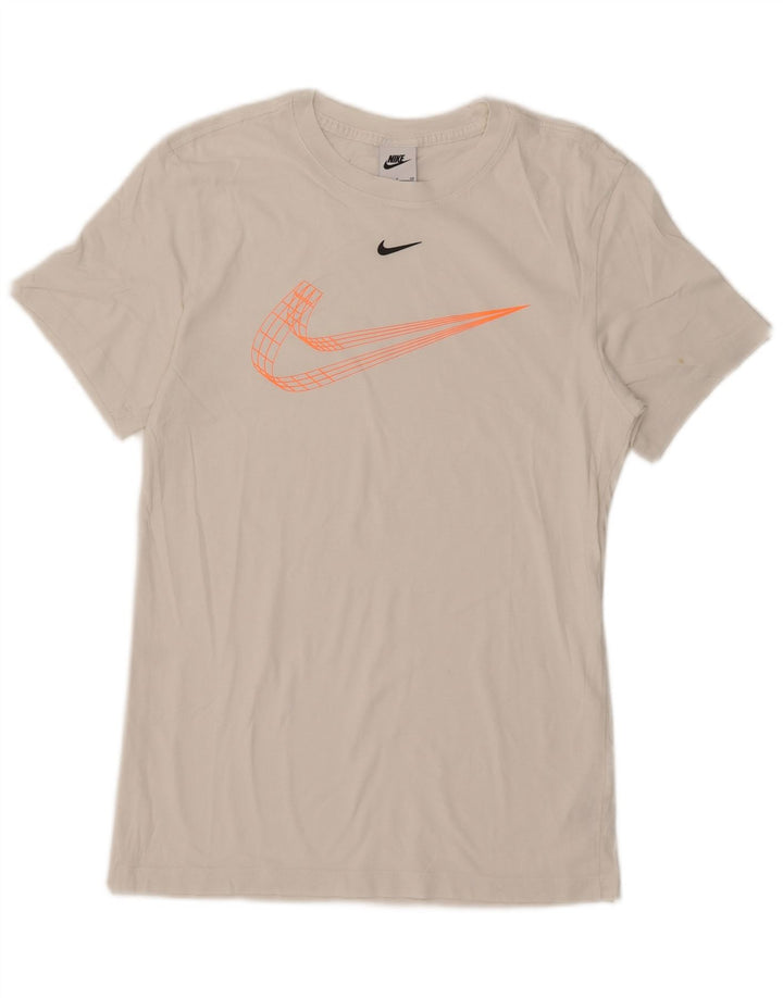 Ανδρικό γραφικό μπλουζάκι Nike, μικρό λευκό βαμβακερό