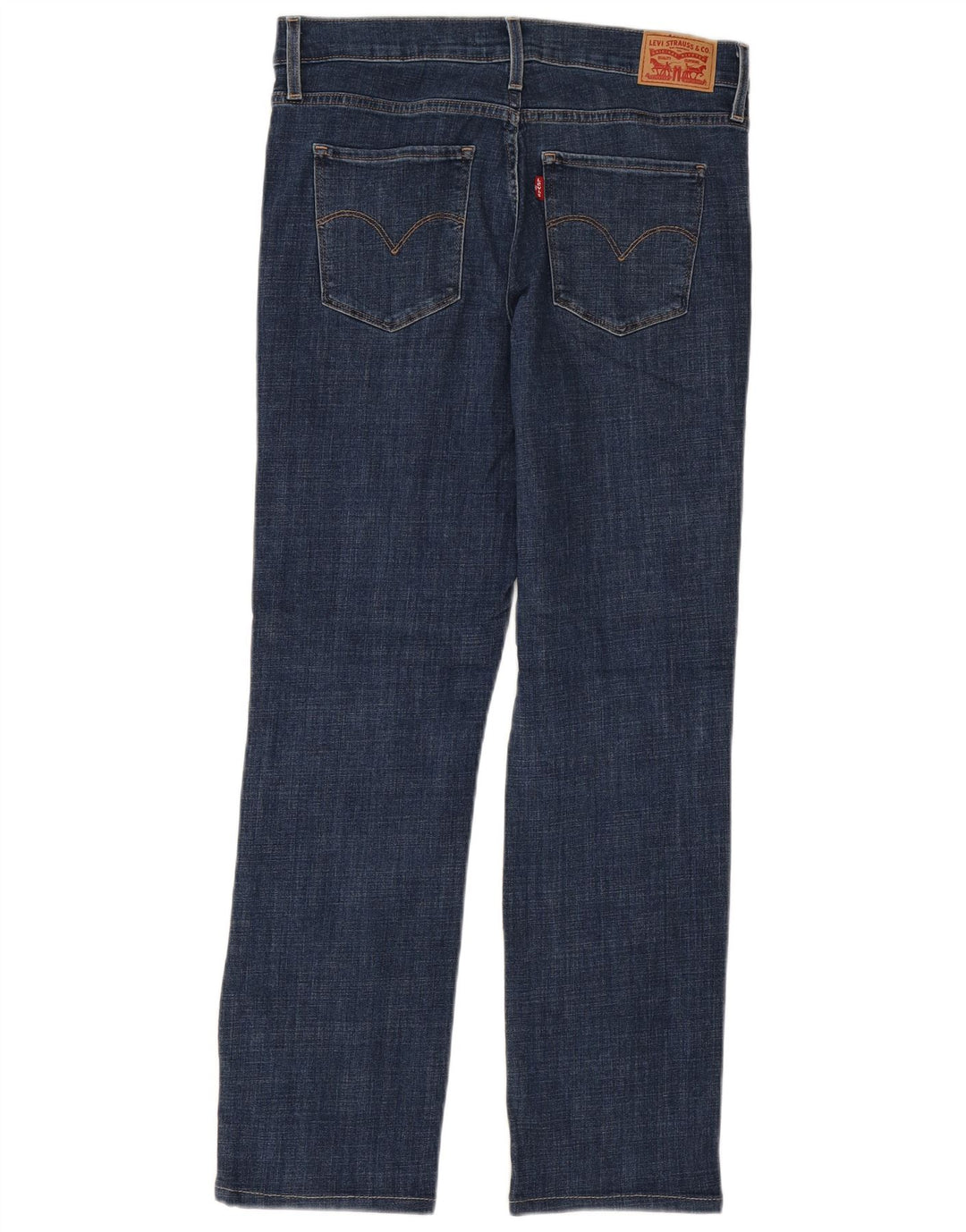 LEVI'S Womens 314 Shaping Straight Jeans W30 L29 Navy Blue Cotton