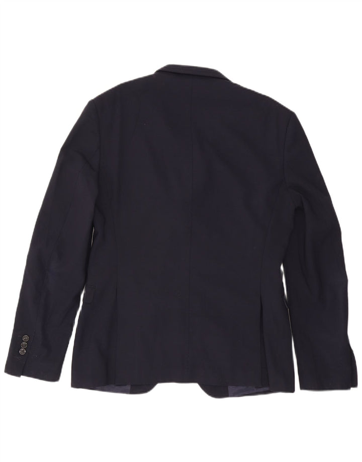 Zara Ανδρικό μπλέιζερ με 2 κουμπιά μπουφάν EU 50 Medium Navy Blue Polyester