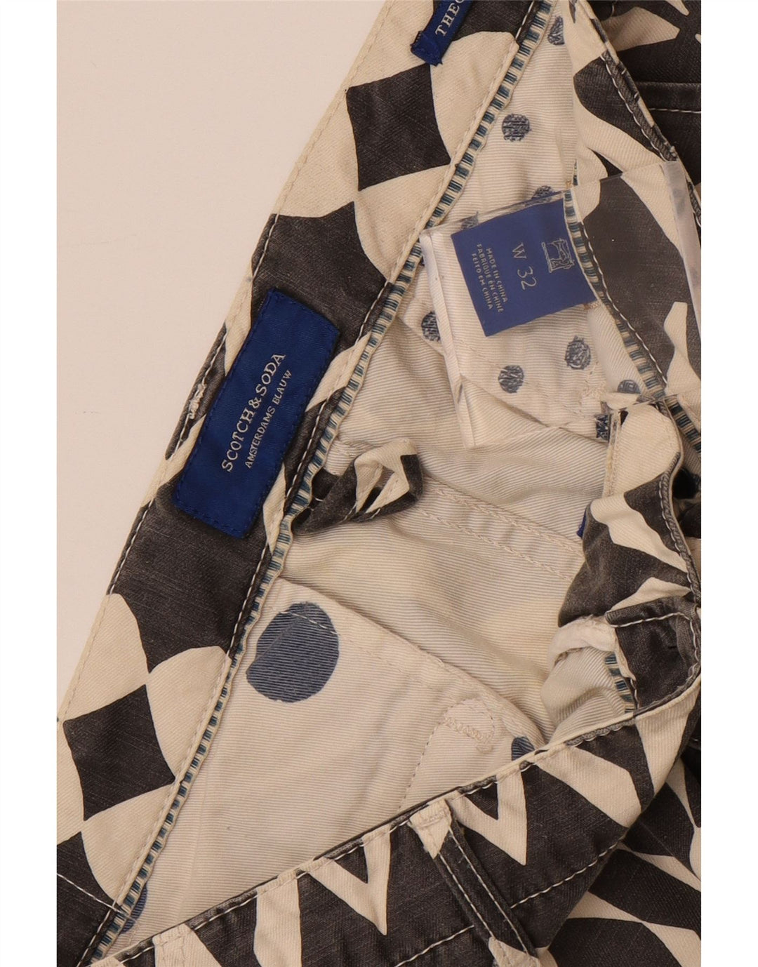 Ανδρικό σορτς Chino Scotch & Soda W32 Medium Black Geometric
