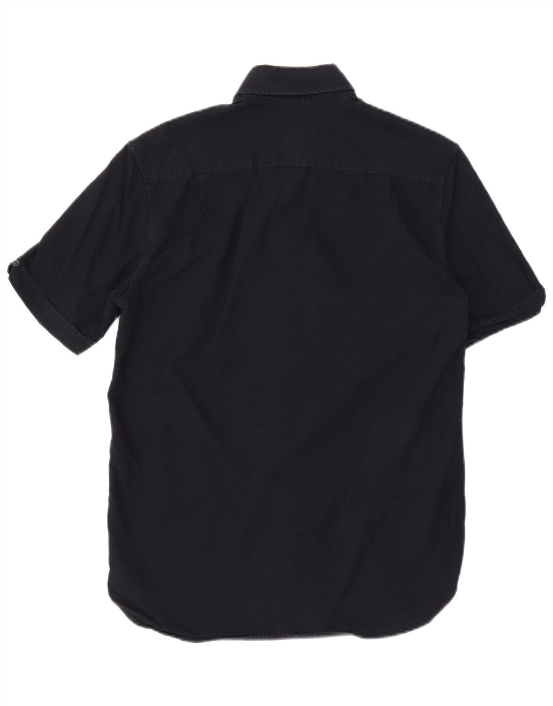 FRED PERRY Ανδρικό κοντομάνικο πουκάμισο Βαμβακερό μπλε ναυτικό