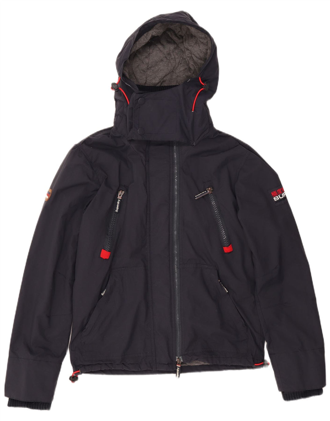 Ανδρικό τζάκετ με κουκούλα Superdry UK 38 Medium Navy Blue Nylon