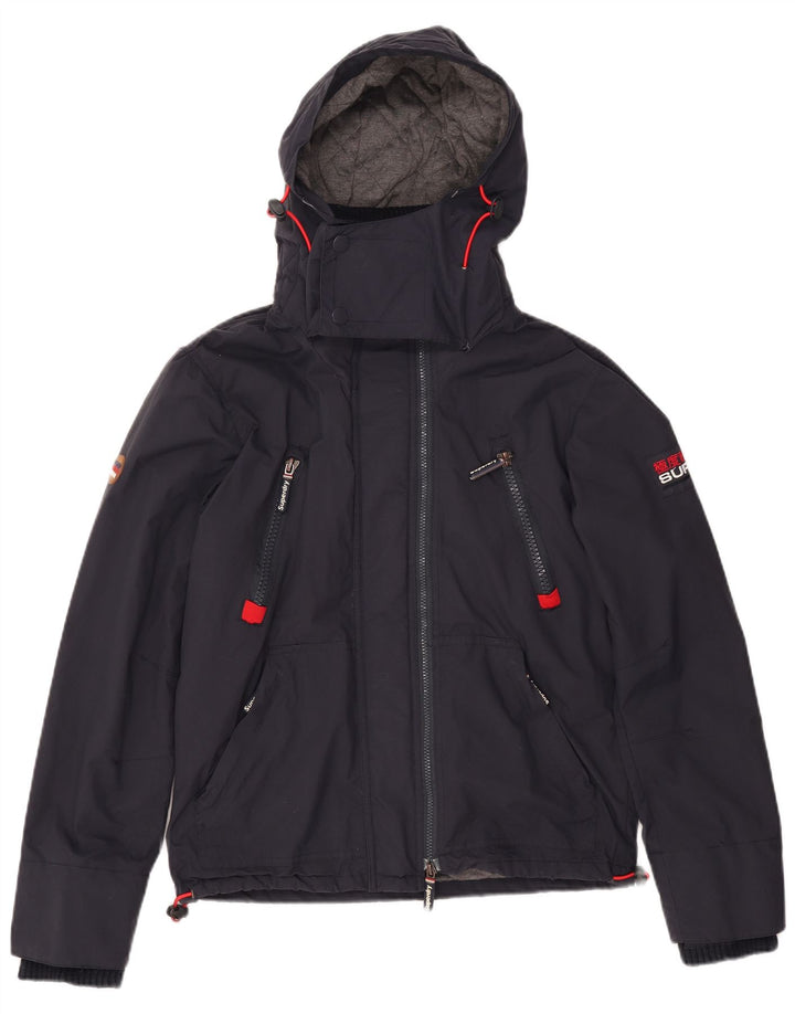 Ανδρικό τζάκετ με κουκούλα Superdry UK 38 Medium Navy Blue Nylon