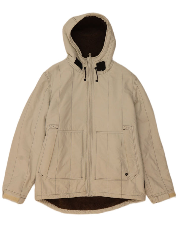Murphy & Nye Mens Hooded Sherpa Jacket UK 40 Large Beige