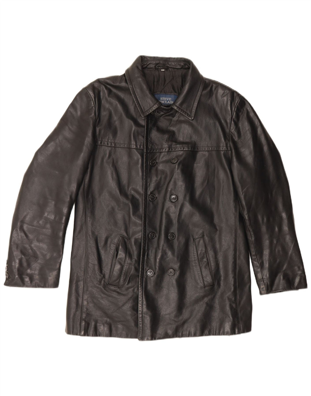 Vintage Ανδρικό Δερμάτινο Μπουφάν IT 50 Large Black Leather