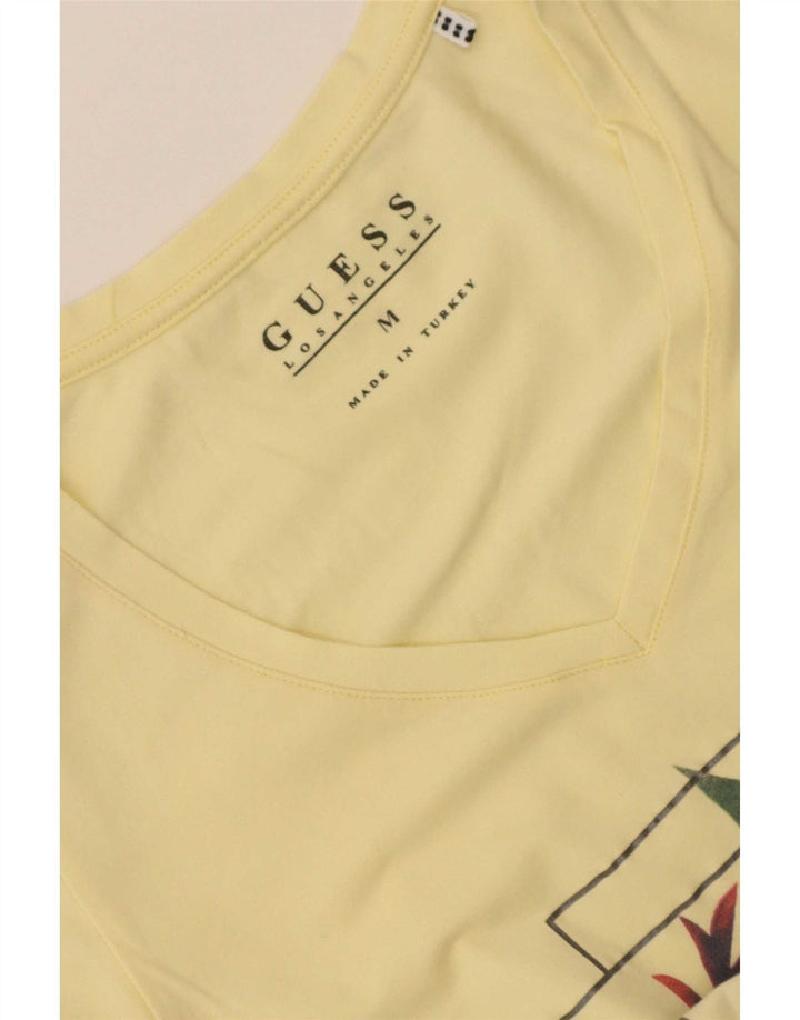 Γυναικείο γραφικό μπλουζάκι Guess Top UK 12 Medium Yellow