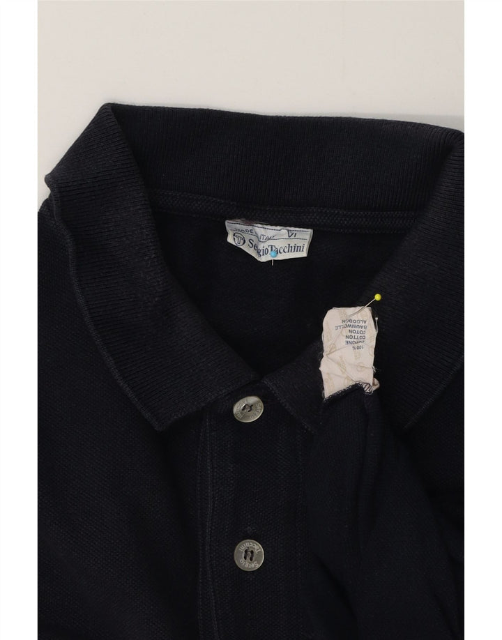 Ανδρικό μακρυμάνικο μπλουζάκι πόλο Sergio Tacchini, βαμβακερό σε μπλε ναυτικό