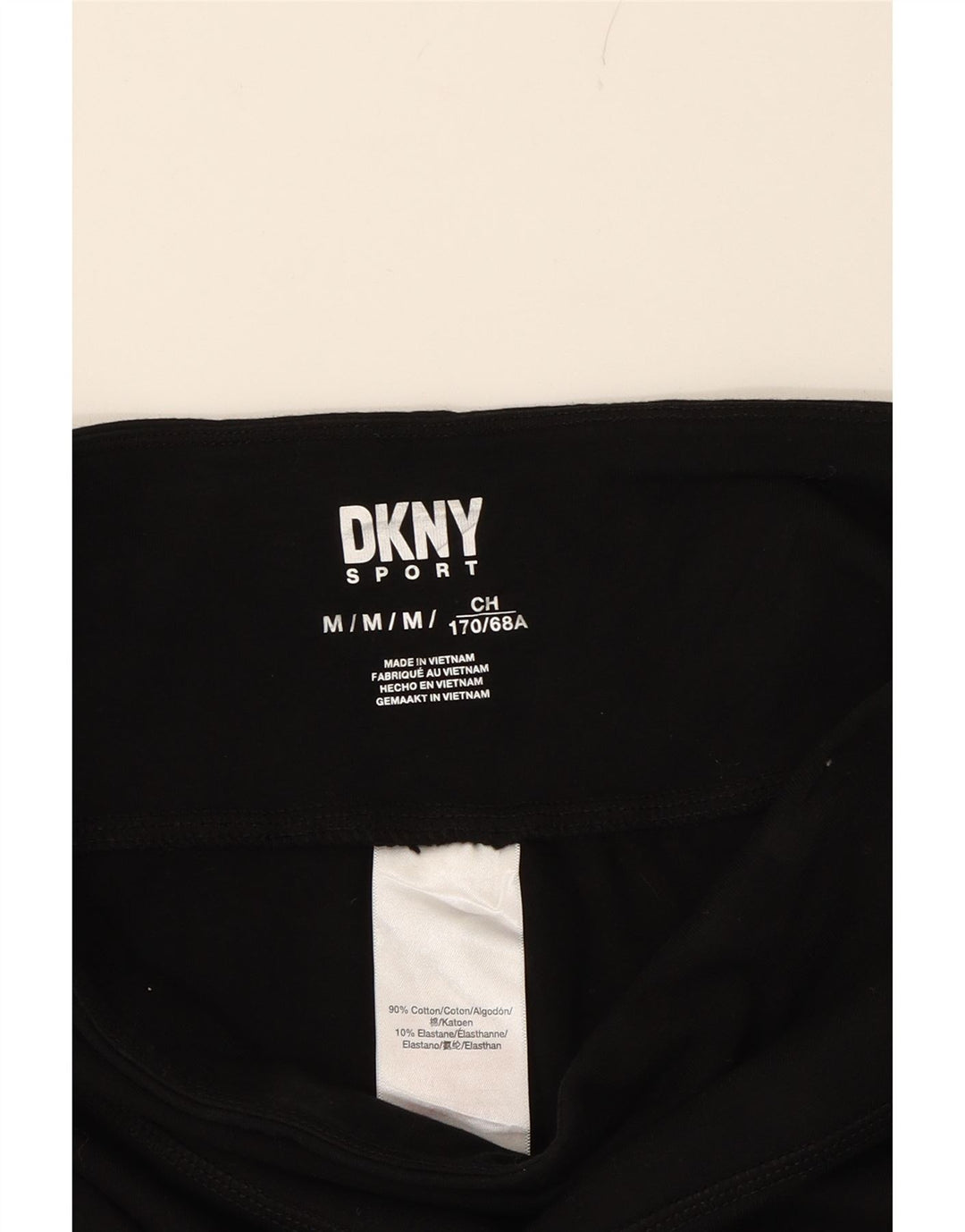 DKNY Womens Sport Shorts UK 12 Medium  Black Cotton Vintage Dkny and Second-Hand Dkny from Messina Hembry 