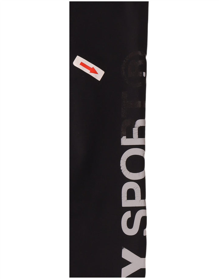 Γυναικεία γραφικά κολάν Superdry UK 14 Medium Black Polyester