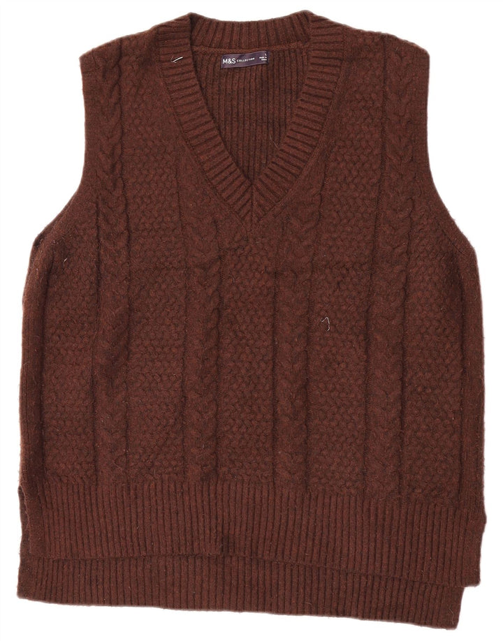 Marks & Spencer Γυναικείο γιλέκο Tank Top UK 16 Large Brown Polyester